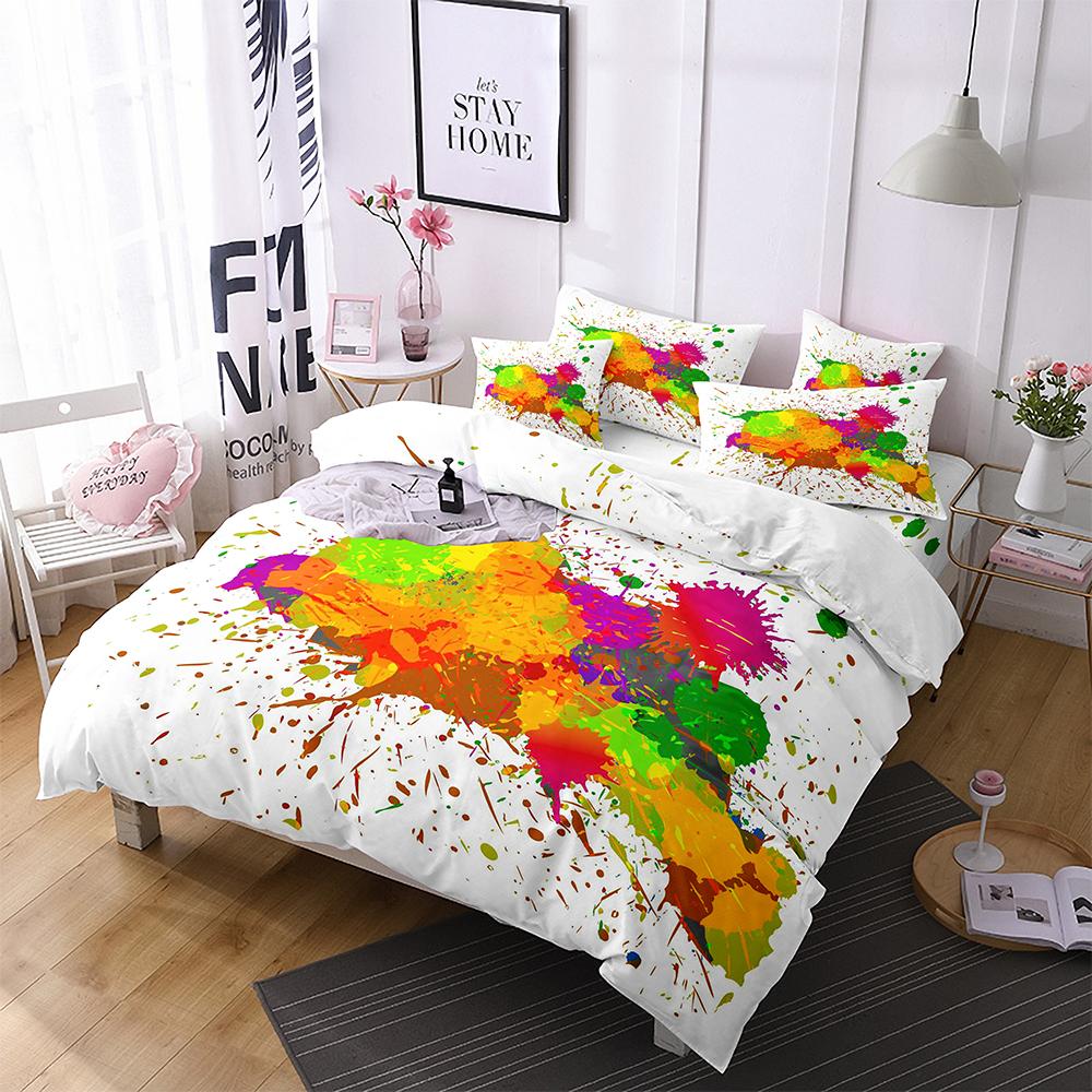 

Bedding Sets Duvet Cover Set Polka Dot Pattern Bed Linens Quilt cover Pillowcase Home Textile Cute Bed Sheets 135x200cm