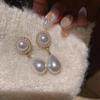 Light luxury niche pearl celebrity style exquisite stud earrings female versatile temperament simple atmosphere earrings high-end ear jewelry