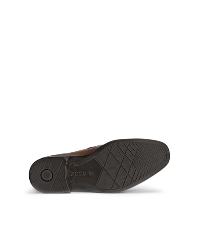 ECCO QUEENSTOWN Men's Genuine Leather Penny Loafers, 85893401482, COCOA BROWN, 25.5 Cm, 3E