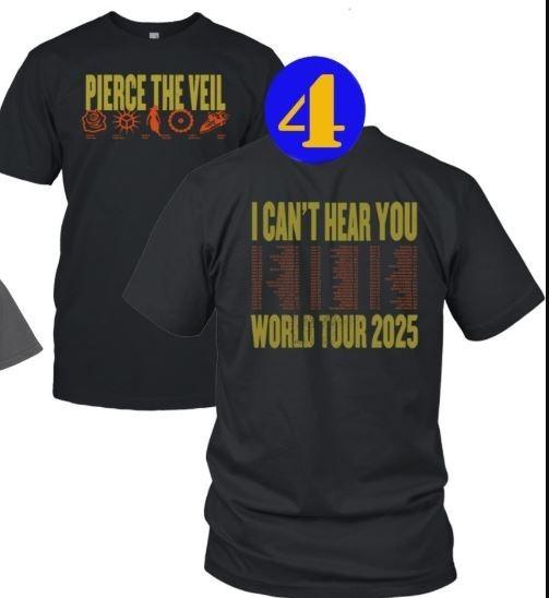 

Pierce The Veil Я Вас Не Слышу Мировой Тур 2025 Футболка 2XL