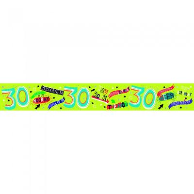 Simon Elvin Foil 30th Birthday Banner (Pack of 6)