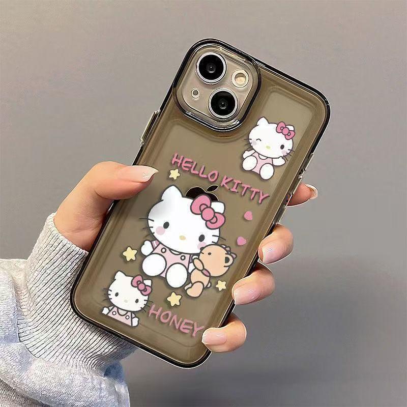 Sanrio Hello Kitty Transparent Phone Case for iPhone 12-16 Pro Max (14/15 Featured Style)