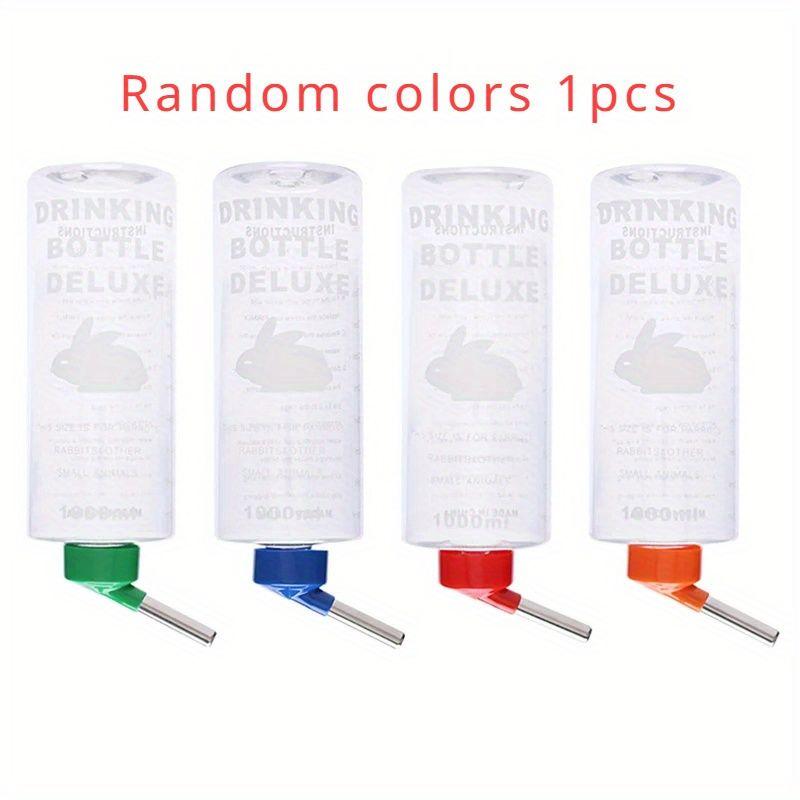 

1PC 1000ml Hanging Pet Water Bottle Dispenser - Plastic Feeder for Rabbits, Guinea Pigs & Squirrels (Random Color)