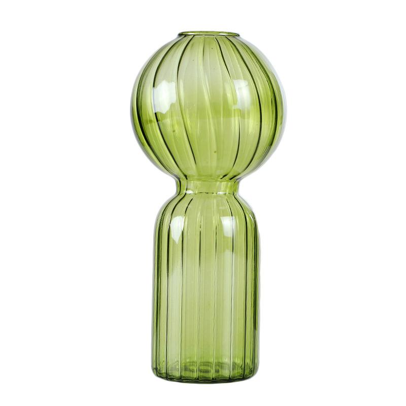 Home Decoration Glass Vase Room Decoration Flower Pot Modern Color Crystal Transparent Hydroponic Plant Flower Arrangement Art