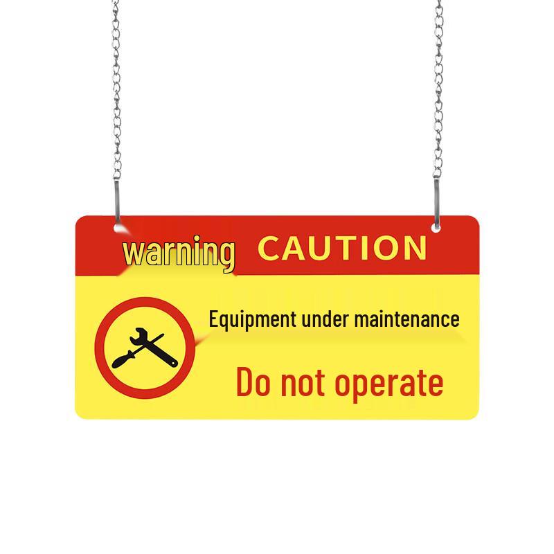 Equipment Maintenance Warning Sign Equipment Under Maintenance 24x12CM