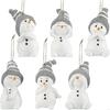 62KD Acrylic Bird Snowman Hanging Pendants Set Car Mirror Window Decoration Ornaments