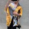 Simple Gradient Colour Oil Painting Ladies Air-conditioning Room Shawl Liqin Satin Silk Scarf