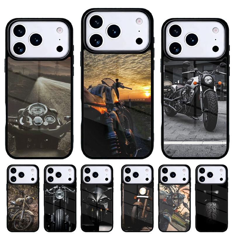 Best Latest Cool motorcycle Phone Case for iPhone 17 16 15 14 13 Pro Max Back Cover for 12 11 Pro Coque