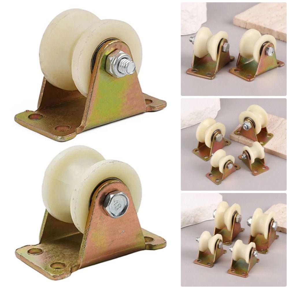 1Pcs New Grooved Nylon Bearing Pulley 30U/V 30mm 45# Roller Track Wheel With Stand Heavy Duty Rollers Door