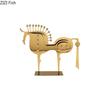 Abstract Golden Horse Metal Animal Sculpture Desk Decoration Ornaments Modern Crafts Creative Animal Statue Room Aesthetic Decor