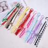 2Pcs Colorful Design Braided Keychain Lace Braided Bow Pendant Keyring For Phone Accessory