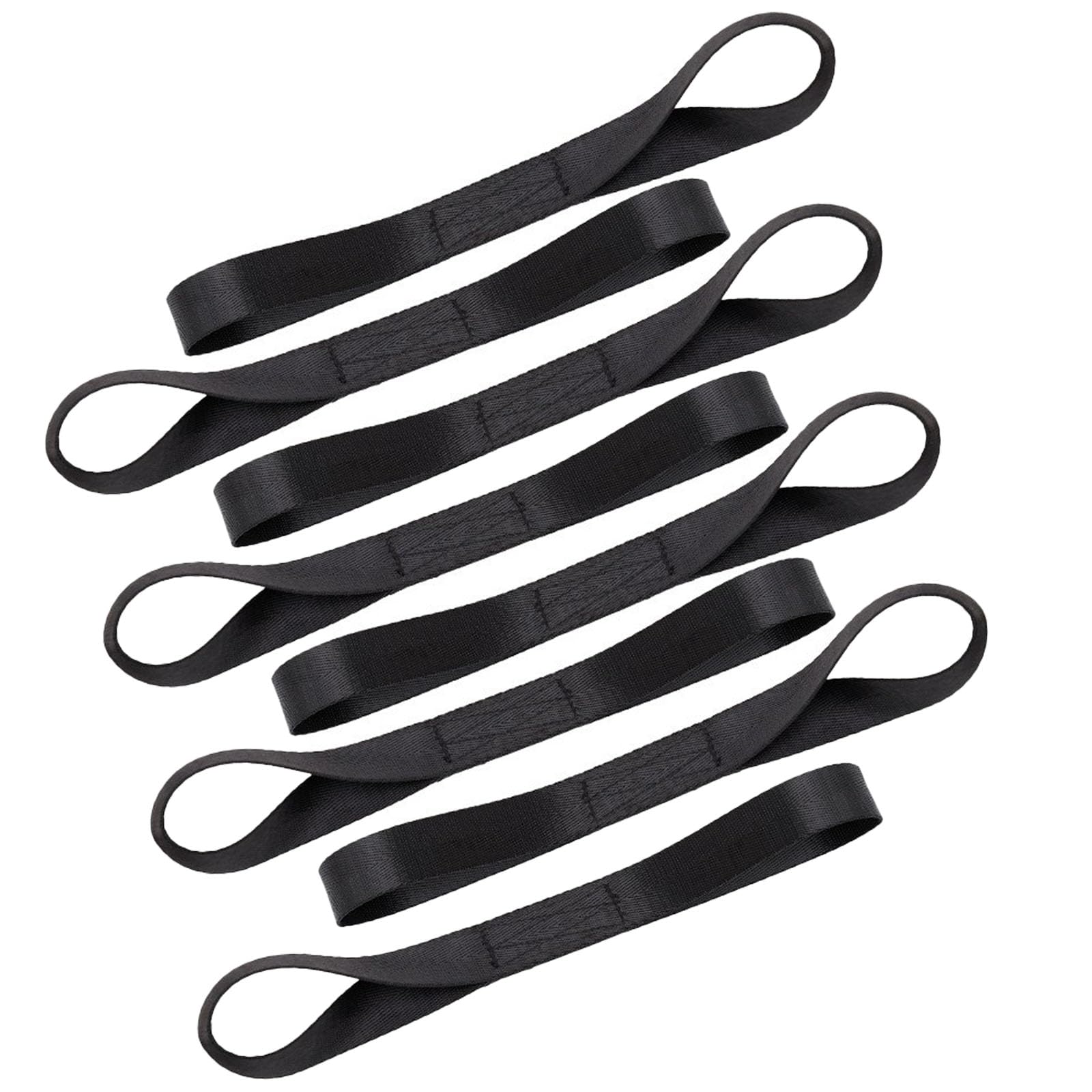 

CHANJIF Tie Down Straps Set of 8 Black Trampo Transport Tie Down Belts Breaking 30cm x 2.5cm чёрный