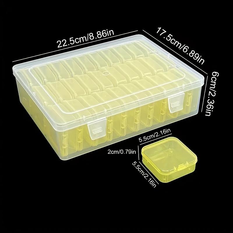 30-Compartment Transparent Storage Box, Stackable Organizer with Bonus Containers for Beads, Jewelry, Crafts, and Home Organization, Jewelry Boxes