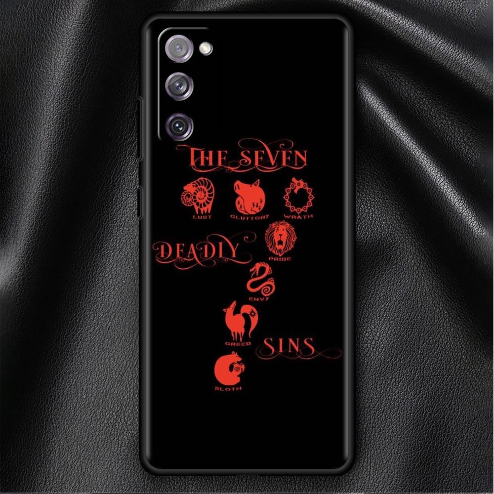 Bumper Case For Samsung Galaxy S22 Ultra S21 FE S20 Plus S10 Lite Phone Cover S10e S9 S8 S7 Silicone Funda The Seven Deadly Sins