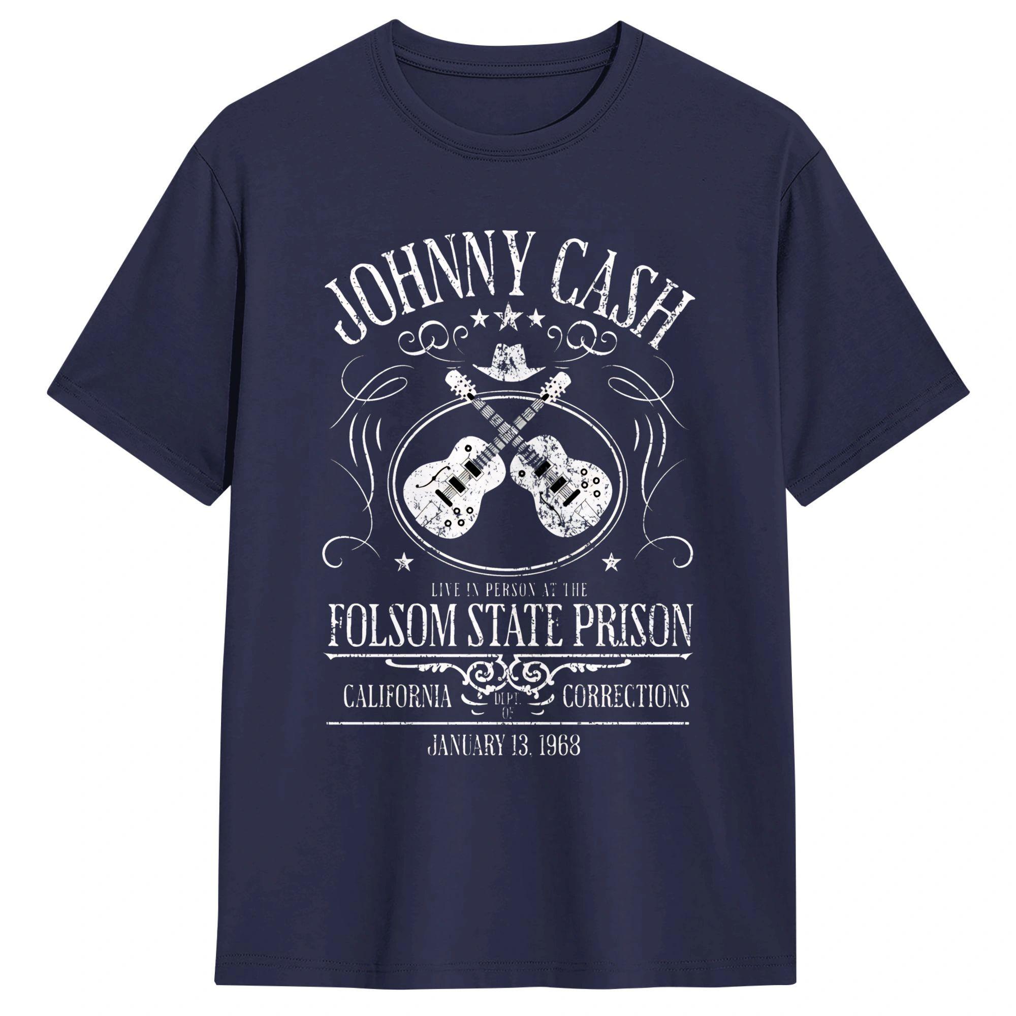 

Johnny Cash at Folsom State Prison TShirt Beach Cotton T Shirts For Men Design Tee Shirt ShortSleeved Streetwear Tops 4XL