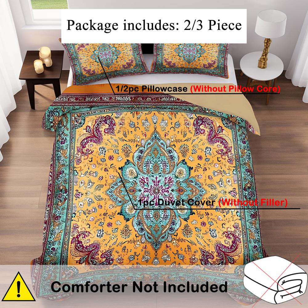 New Bohemian Style 3D Printed Bedding Cover Pillowcase European And American Retro Ethnic Colorful Style Duvet Cover Sets