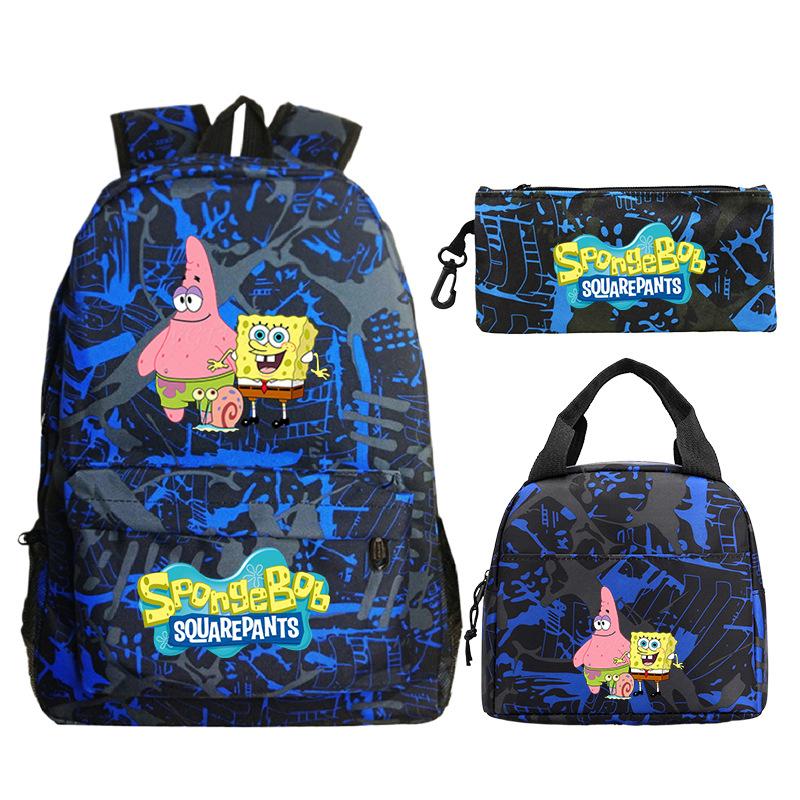 Campus Trend Leisure Children'S Animation Backpack Lightweight Large Capacity Primary And Secondary School Student School Bag Set