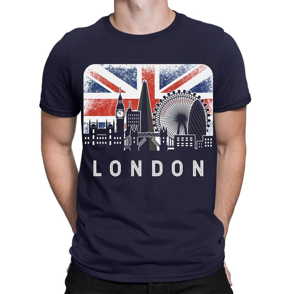 London Eye UK England Souvenir Union Jack Flag Gift Mens Womens TShirts TA56 2XL
