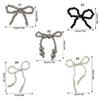 Unique Pearls Butterfly Bowknot Shoe Ornaments Decoration Portable Footwear Accessory with Thess Elegant Charm