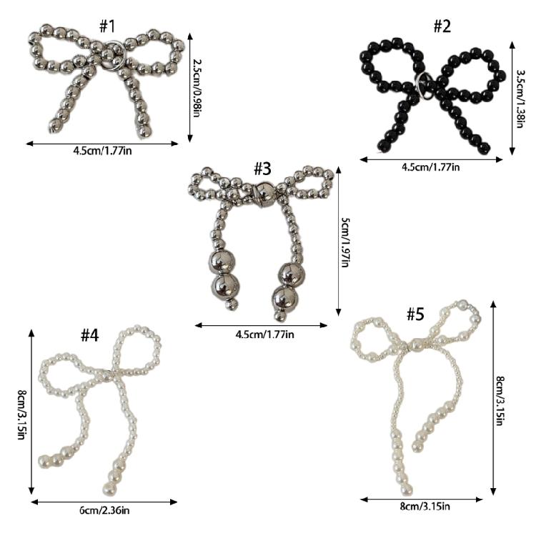 Unique Pearls Butterfly Bowknot Shoe Ornaments Decoration Portable Footwear Accessory with Thess Elegant Charm