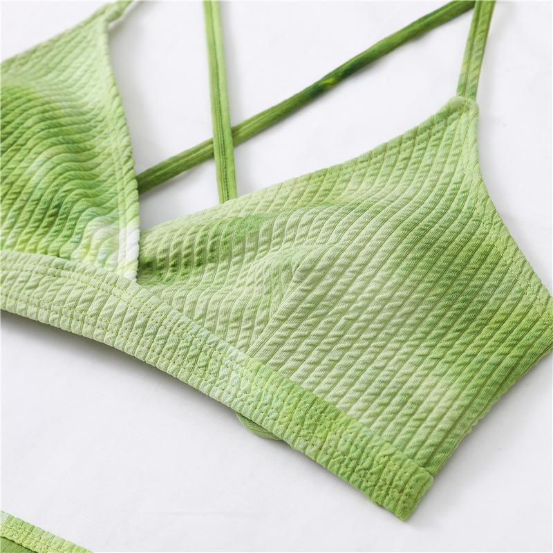 Trendy Back-Tie Drawstring Bikini Swimsuit
