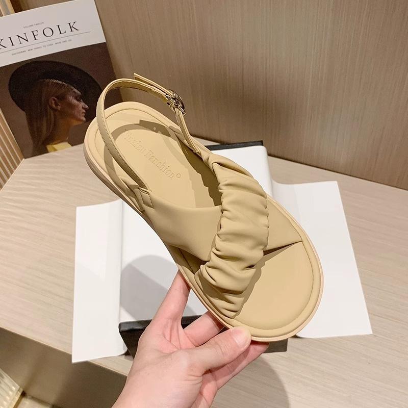 

Босоножки на платформе женские летние фея ветер 2025 новые универсальные модные плоские римские туфли модные пляжные туфли дышащие 40 абрикосовый