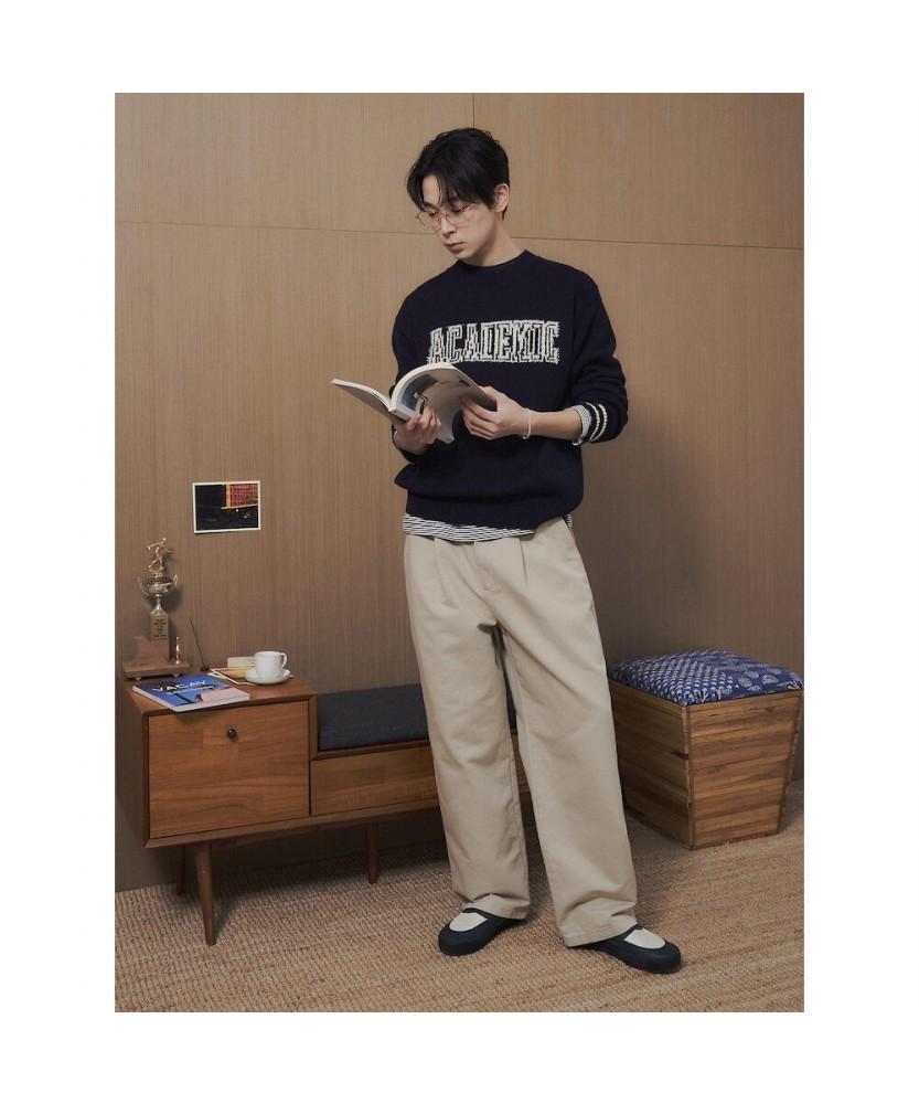 8seconds Varsity Lettering Round Knit Navy