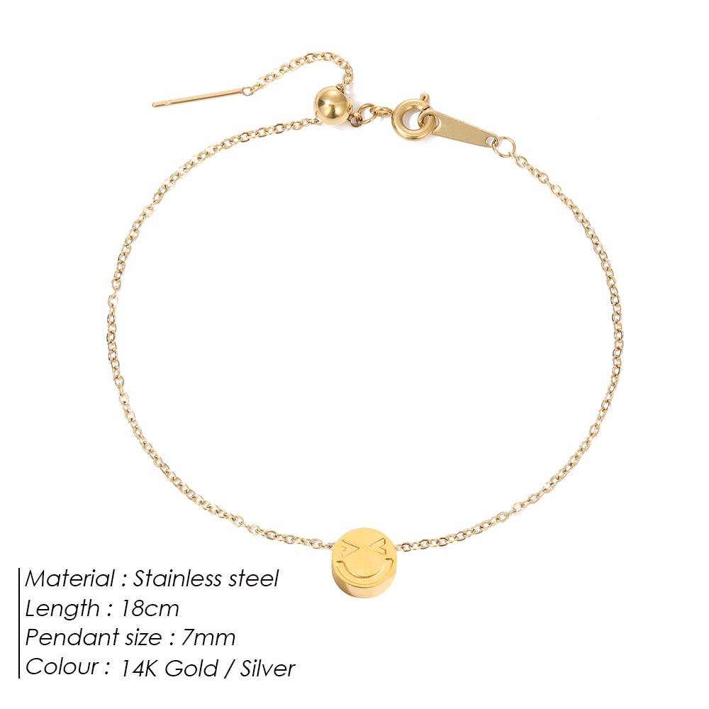 EManco Mini Delicate Round Jewelry Stainless Steel Gold-Plated Bracelet Simple Party Favors