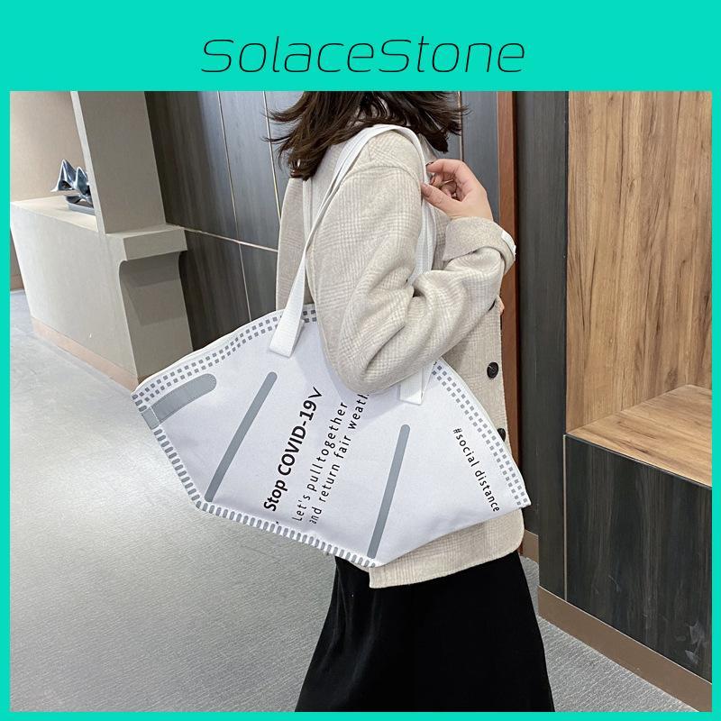 Fashionable Creative Mask Design Handbag With Spacious Capacity For Trendy Shoppers