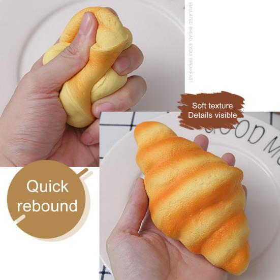 Simulation Bread Squeeze Toy Stress Relief Pineapple Bun Baguette Croissant Toast Sensory Toy