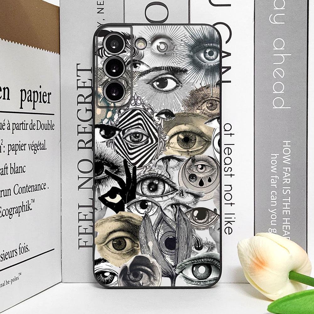 

Horror Eyes Phone Case for Samsung Galaxy S25 Ultra S23 FE S22 Plus S21 S24 FE Soft Art Covers for Samsung S24 PLUS Fundas Shell Samsung S23