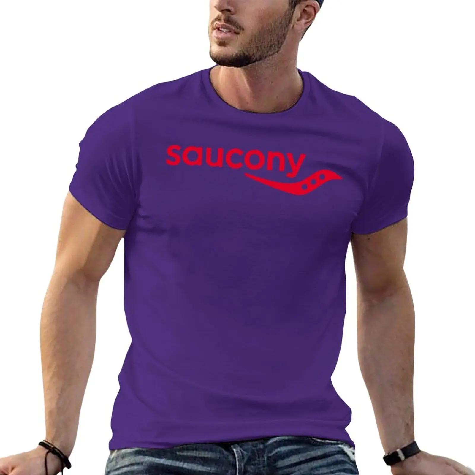 XIXI Fashion Nieuw Saucony Logo T-shirt T-shirt kort effen t-shirt esthetische kleding zomerkleding Heren katoen 3XL