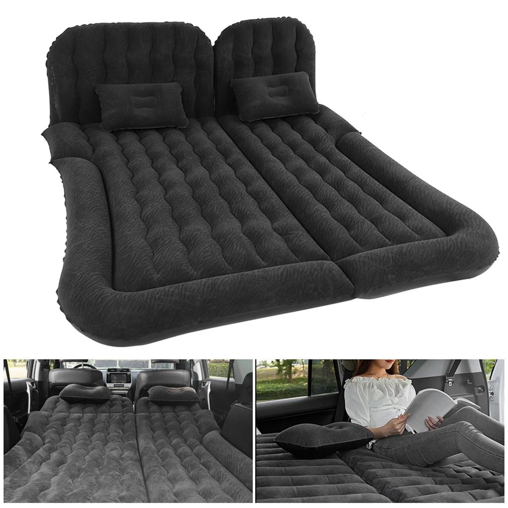 2‑In‑1 Multifunction Inflatable Travel Mattress PVC Flocking Soft Sleeping Rest Cushion Car Inflatable Bed for Car SUV
