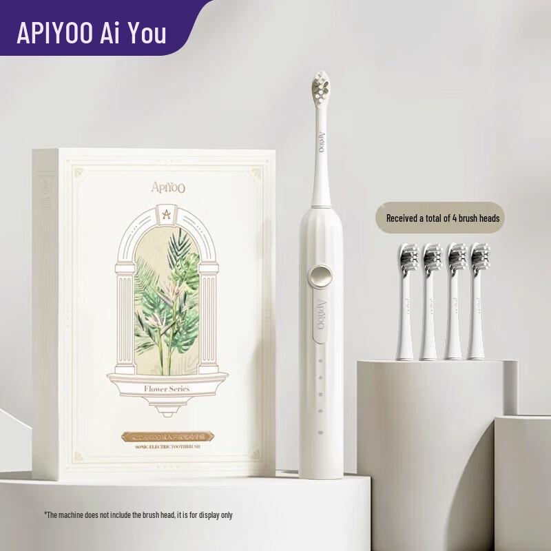 

ApiYoo T1-A-F Sonic Electric Toothbrush CN plug (adapter included)