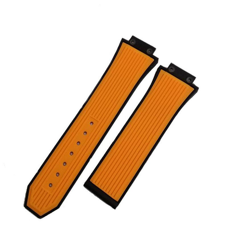 Horlogetoebehoren 27mmx17mm Voor HUBLOT Serie horlogeband Siliconen band 22mm Vouwsluiting Rubberen Herenband polsbandje armband