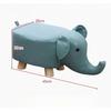 Solid Wood Stool Cartoon Animal Elephant Stool Home Living Room Fashionable Creative Durable Leather Footstool Home Decoration