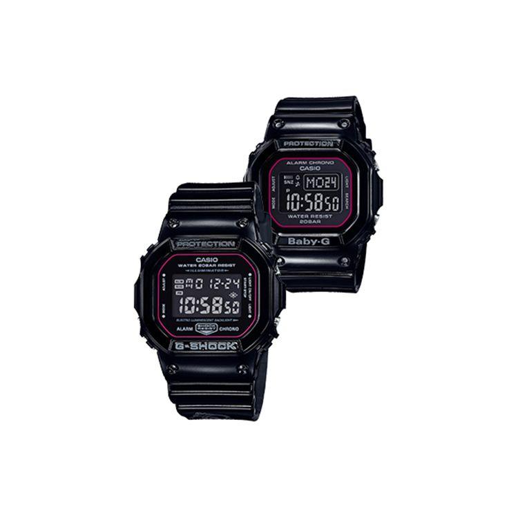 Casio Tattoo Theme Classic Retro Square Quartz Watch Unisex Watches Black SLV-18B-1 Black Dial+Black Dial (Matching Watch)