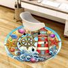 1pc Office Carpet Chair Mats Nautical Seaside Decorative Emblem Perfect for Decorating Office Chairs, Living Rooms, Or Bedrooms.YDT171