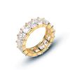 Ring zircon women's colored diamond square ring creative accessories