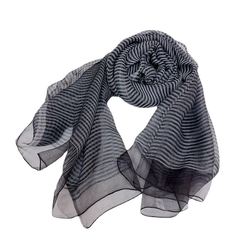 Doppellagiger Seidenwollschal Frühling und Herbst Dünner Einfarbiger Maulbeerseide Sonnenschutzschal Damen Hals Seidenschal