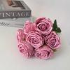 7-Head Imperial Concubine Rose Bouquet: Wedding, Table, Aisle, and Hotel Decor Simulation