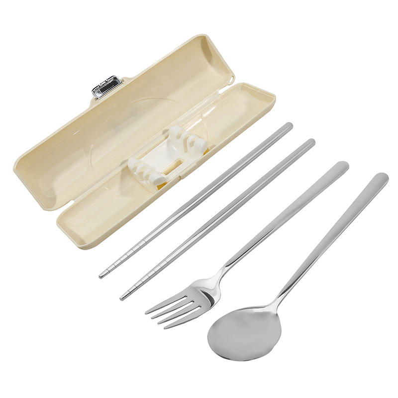 2/3PCS Stainless Steel Portable Cutlery Student Outdoor Good-looking Korean Spoon Fork and Chopsticks Storage Box Gift Set