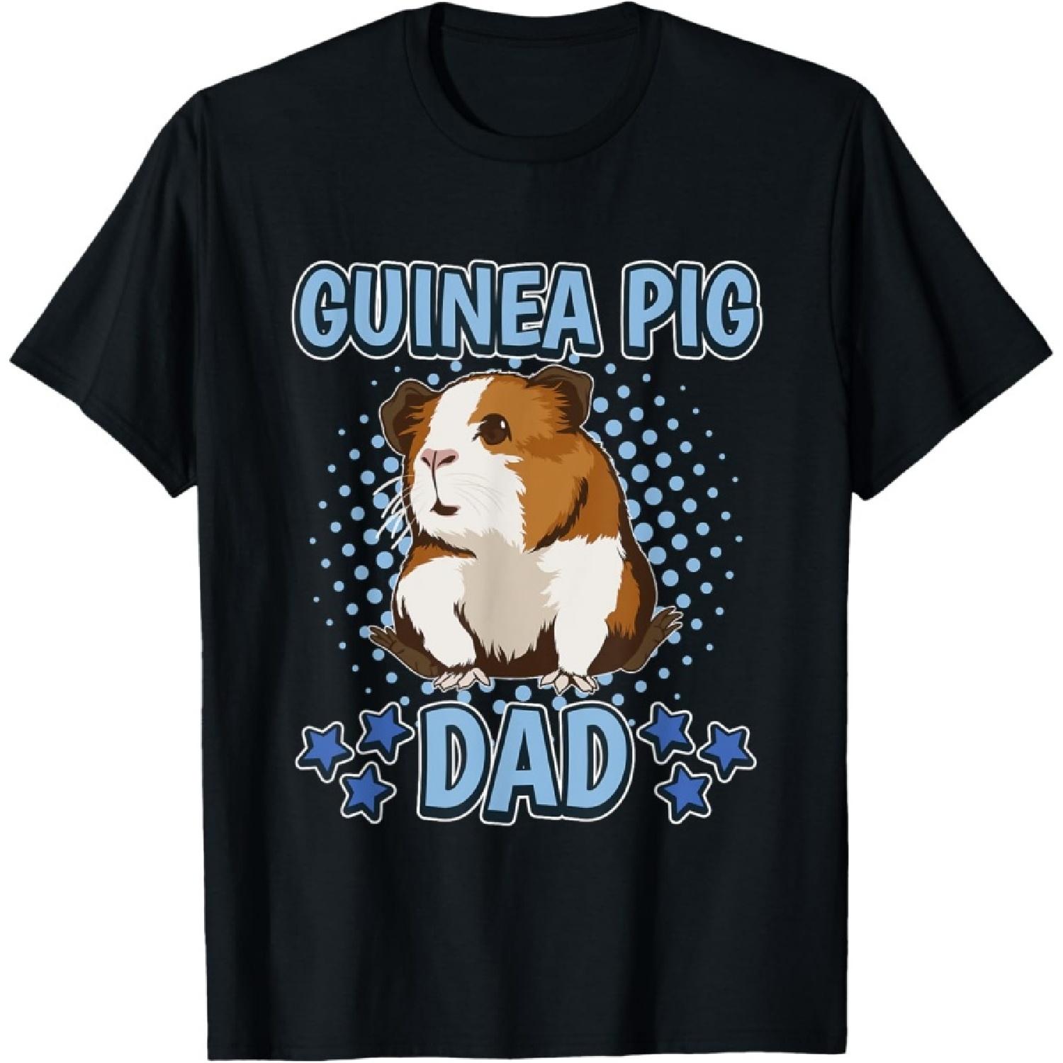 Mens Boys Guinea Pig Dad Father s Day Cavy Guinea Pig T-Shirt S