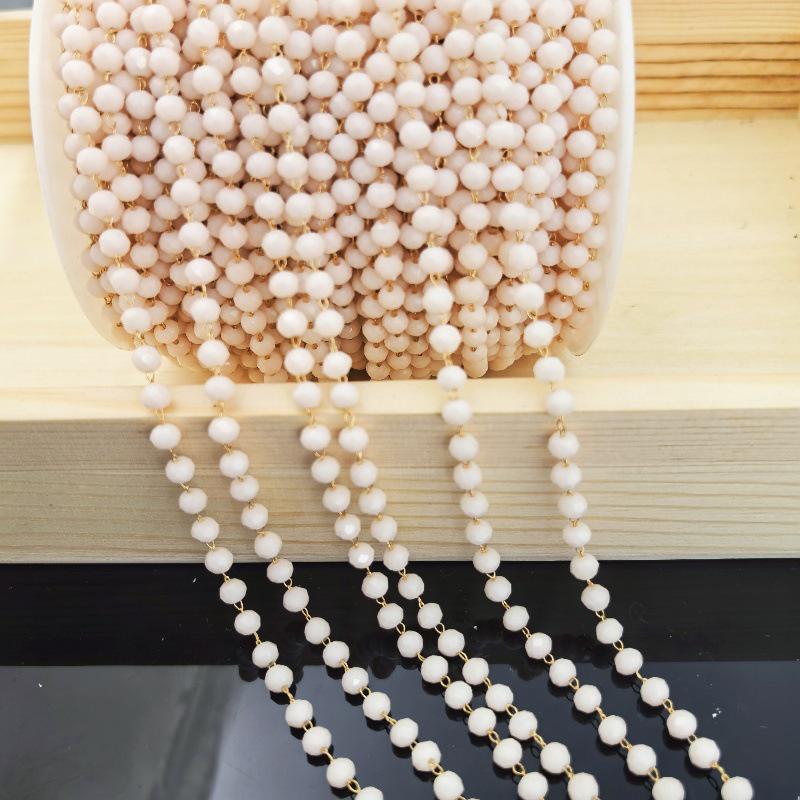 

4 мм хрустальная медная цепочка, сохраняющая цвет, для ожерелий, браслетов, шпилек и ювелирных аксессуаров своими руками 4mm