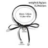 Elegant Ribbon Necklace Unique Heart Star Pendant Necklace Adjustable Bowknot Choker Adornment for Women Wedding Jewelry
