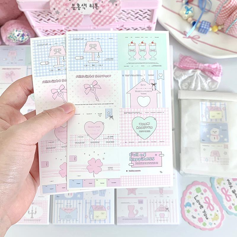 Korean Style Mini Sealing Stickers (3x4CM) for Card Packaging and DIY Journals - Cute Adhesive Designs