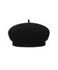 Bajal Va Curved Oval Metal Blended Beret Black