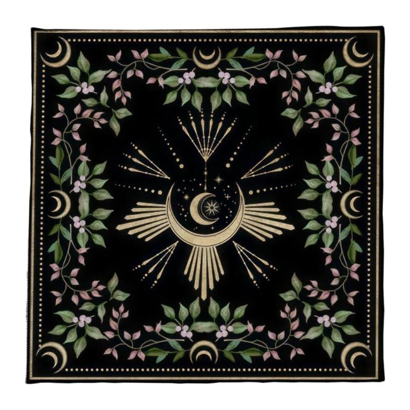 Astrology Tarots Table Altar Cloth Metaphysical Board Game Mat Pendulum Divinations Altar Tablecloth Board Game Card Pad