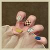 24Pcs Gradient Long Ballet Press On Nails With Glue Full Cover Acrylic False Nails Artificial Manicure Tips