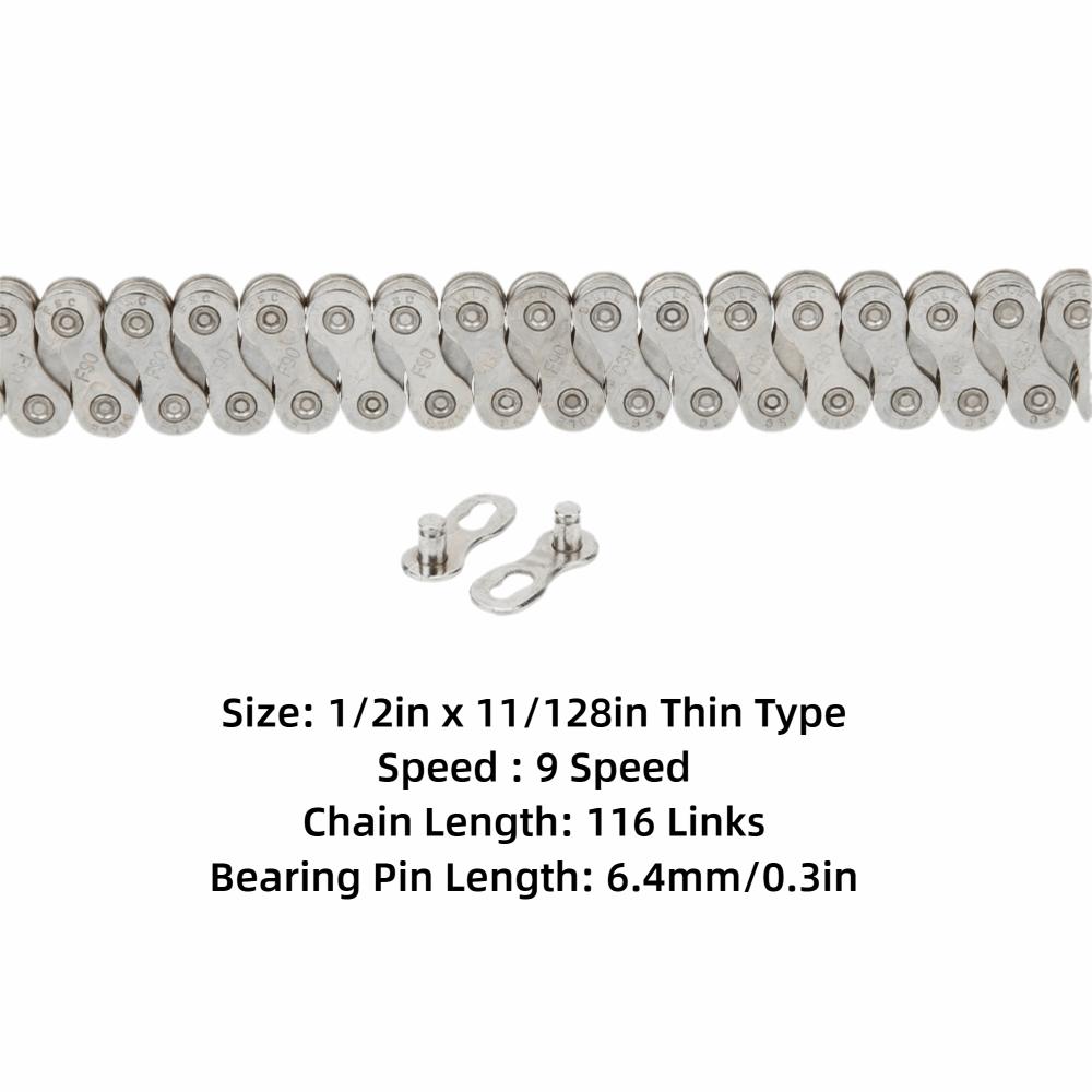 9 Speed Bicycle Chain 116 Links Road Bike Chain Durable Cycling Chain  Bike Maintenance